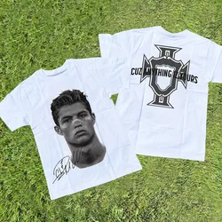 Cristiano Ronaldo Neymar Lionel Messi Football Superstar Portrait Printed Tee Men Women Cotton Loose Casual Short Sleeve Tshirt Cristiano Ronaldo Neymar Lionel Messi Football Superstar Portrait Printed Tee Men Women Cotton Loose Casual Short Sleeve Tshirt