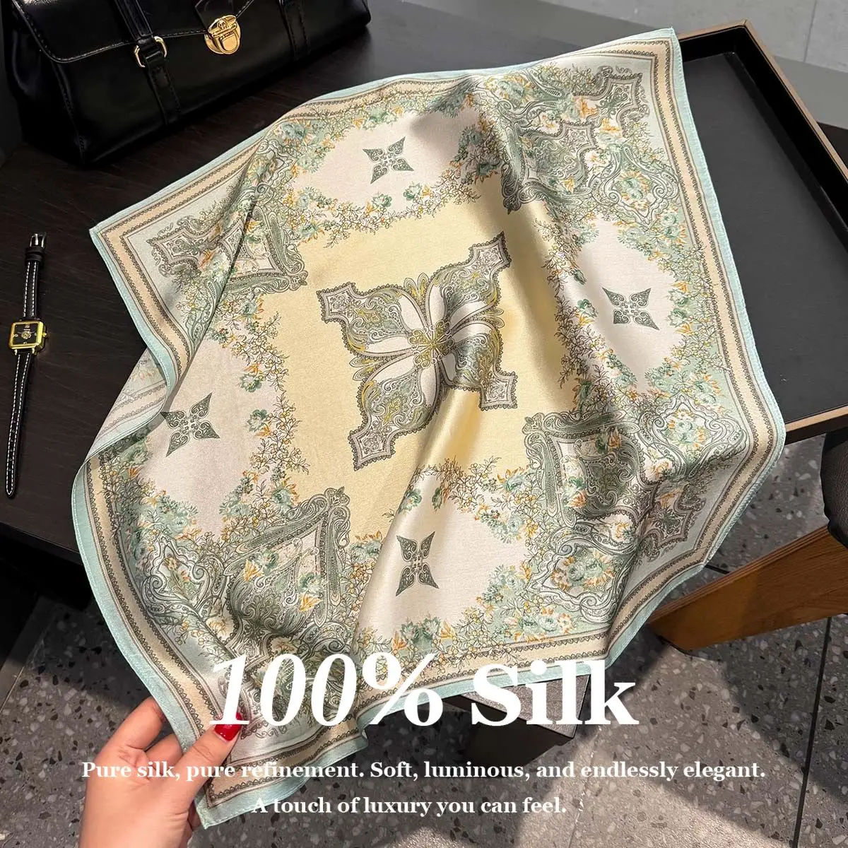 Summer 100% Real Silk Scarf Women Fashion Korean Hair Wrap Bufanda Foulard Bandana Poncho 53cm Mulberry Silk Square Scarves New
Summer 100% Real Silk Scarf Women Fashion Korean Hair Wrap Bufanda Foulard Bandana Poncho 53cm Mulberry Silk Square Scarves New