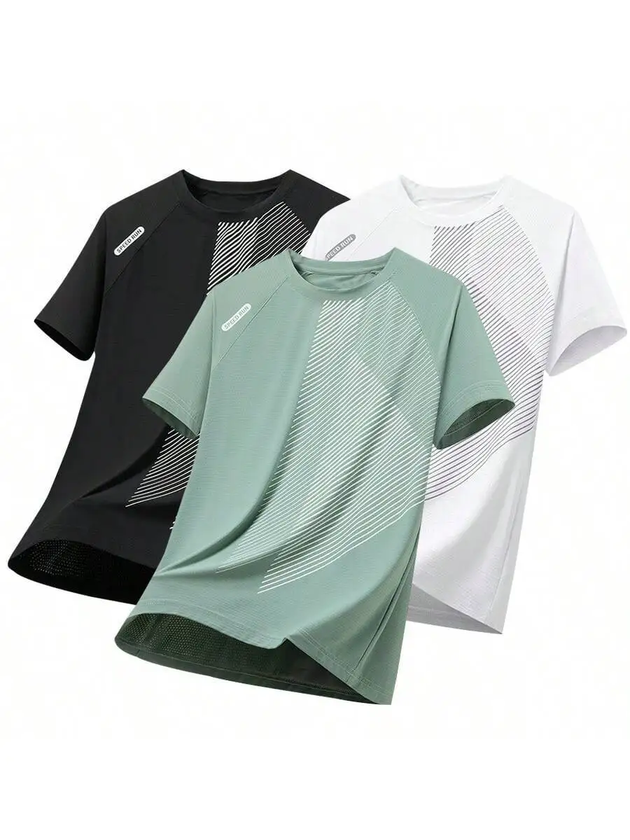 Men Summer Casual Sports Fashion Printing Color-Block Short Sleeve T-Shirt 1pcs/Set
Men Summer Casual Sports Fashion Printing Color-Block Short Sleeve T-Shirt 1pcs/Set