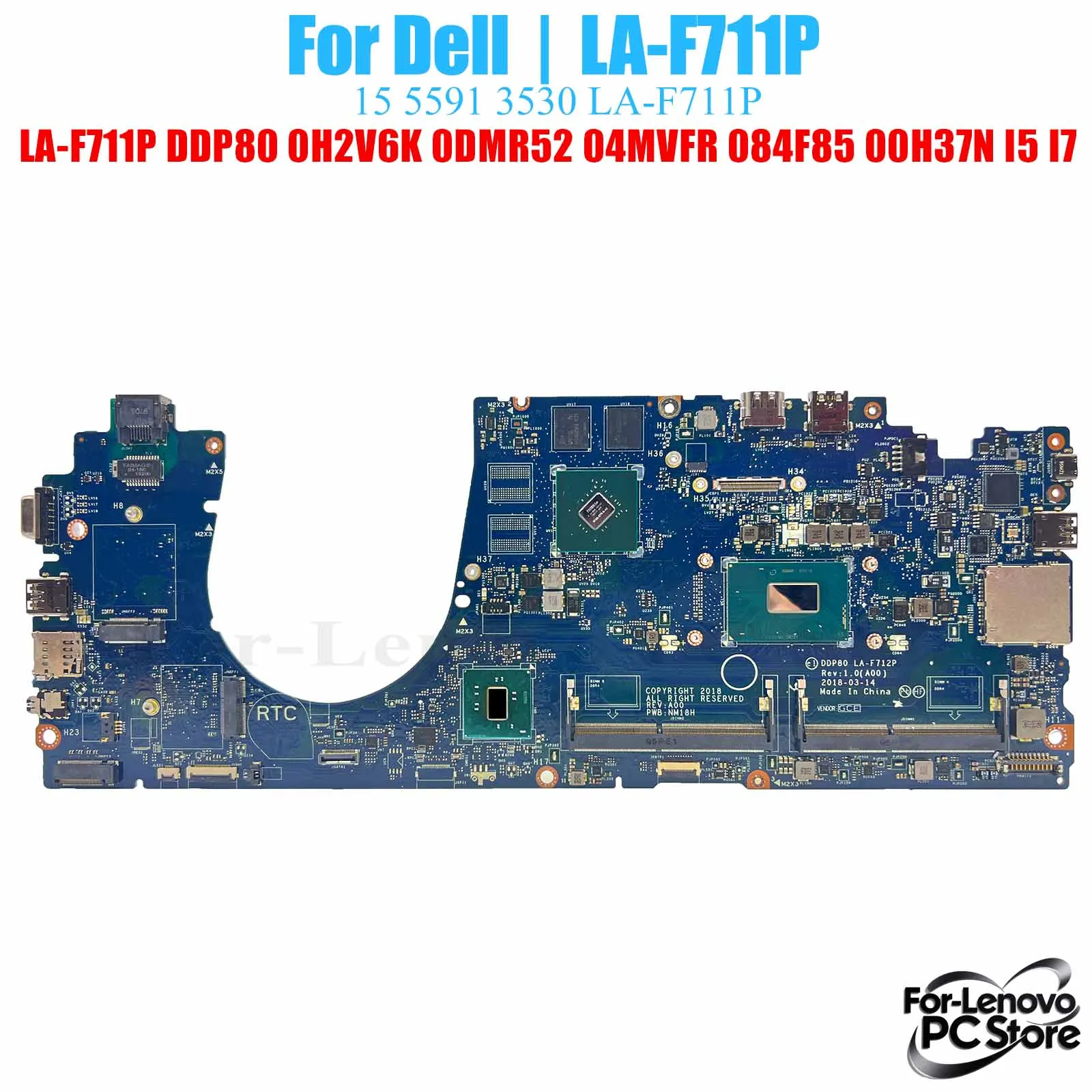 LA-F711P For DELL Latitude Precision Latitude 5591 3530 LA-F711P Mainboard i3 i5 i7 CPU Laptop Mainboard
LA-F711P For DELL Latitude Precision Latitude 5591 3530 LA-F711P Mainboard i3 i5 i7 CPU Laptop Mainboard