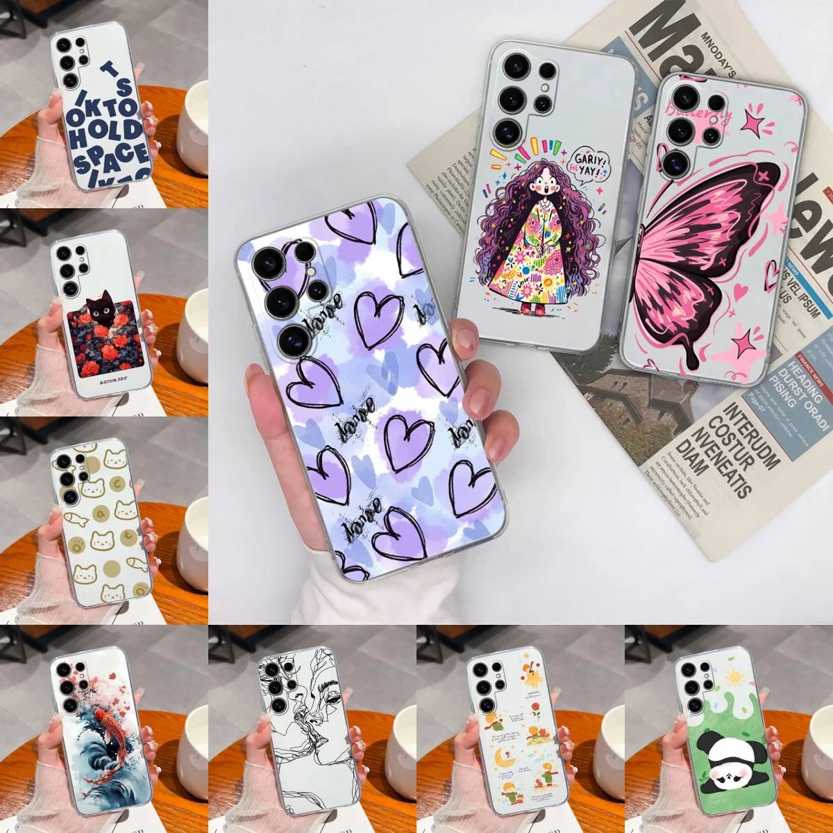 Cases For Samsung Galaxy S25 S25+ S25 Ultra Love Heart Girl Shockproof Non-slipTransparent Silicone Cover For samsung s25 Coque
Cases For Samsung Galaxy S25 S25+ S25 Ultra Love Heart Girl Shockproof Non-slipTransparent Silicone Cover For samsung s25 Coque