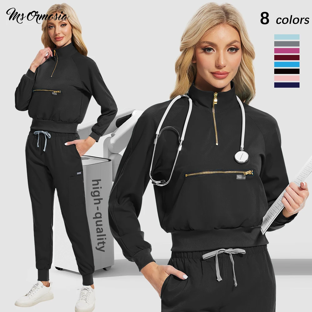 Medical Clothing for Women Long Sleeve Pullover Jogger Pants Hospital Nurse Uniform Surgical Scrub Work Clothes Nursing Workwear
Medical Clothing for Women Long Sleeve Pullover Jogger Pants Hospital Nurse Uniform Surgical Scrub Work Clothes Nursing Workwear