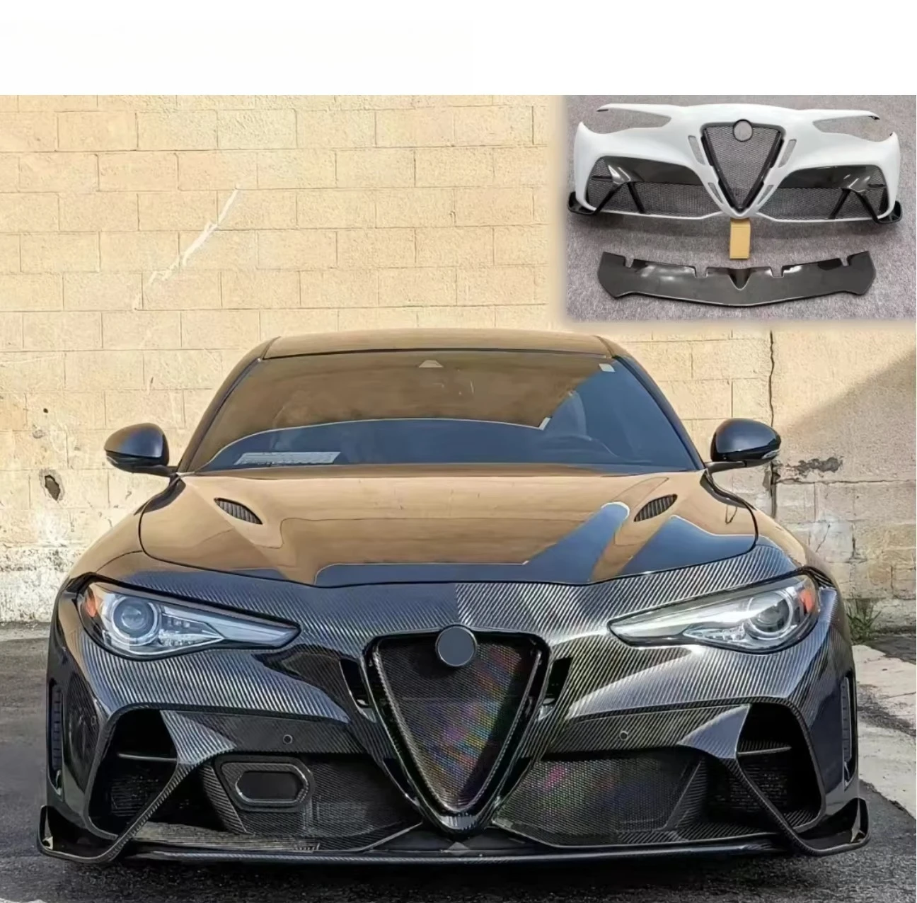 MRD Carbon Front Bumper Fits For Alfa Romeo Giulia GTAM Style Upgrade Bumper Car Part 2016-2023
MRD Carbon Front Bumper Fits For Alfa Romeo Giulia GTAM Style Upgrade Bumper Car Part 2016-2023