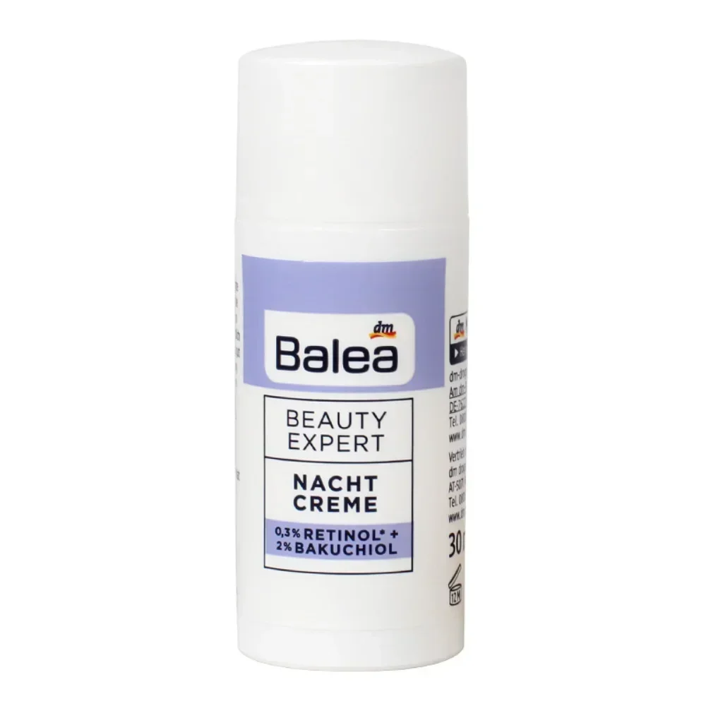 Ночной крем Balea (Германия) с 0,3% ретинолом и 2% бакучиолом, 30 мл. Антивозрастной, интенсивно увлажняющий, подтягивающий, питательный крем для ухода за кожей.
Ночной крем Balea (Германия) с 0,3% ретинолом и 2% бакучиолом, 30 мл. Антивозрастной, интенсивно увлажняющий, подтягивающий, питательный крем для ухода за кожей.