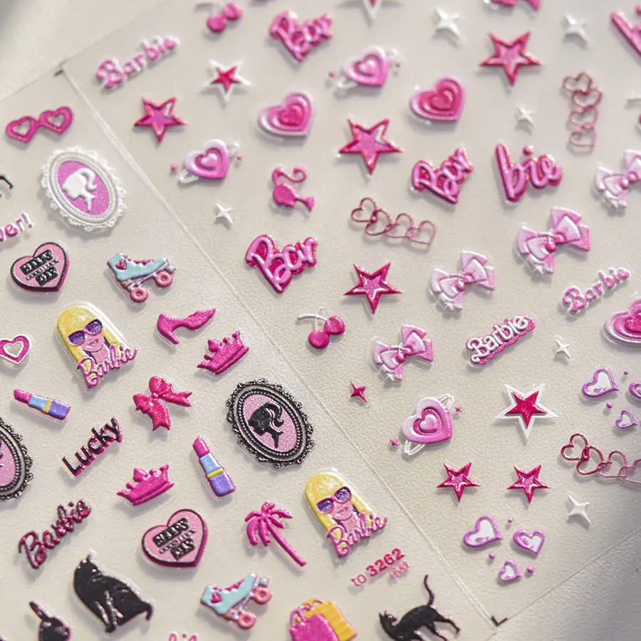 Barbie Nail Stickers DIY Cute Cartoon 3D Relievo Nail Art Decor Decal Manicure Supplies Accessories Kids Cosplay Party Toys
Barbie Nail Stickers DIY Cute Cartoon 3D Relievo Nail Art Decor Decal Manicure Supplies Accessories Kids Cosplay Party Toys