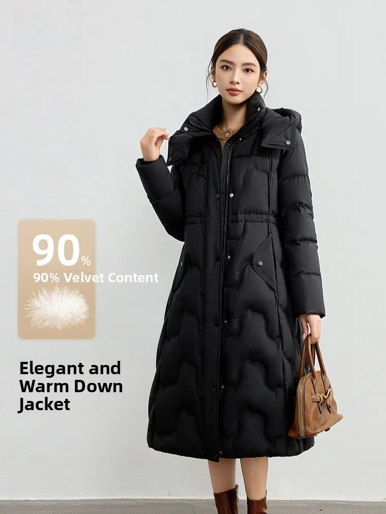 Snow Flying 2026 Summer New Women's Long down Jacket Drawstring Waist Umbrella Shape Fashion Simple Elegance Hooded
Snow Flying 2026 Summer New Women's Long down Jacket Drawstring Waist Umbrella Shape Fashion Simple Elegance Hooded