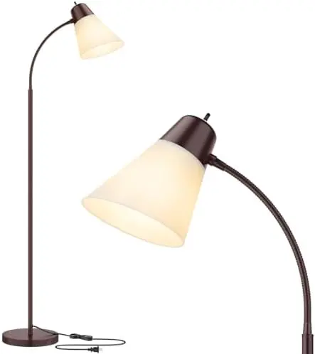 Регулируемый коричневый напольный светильник с белым абажуром – идеально подходит для гостиной и чтения в общежитии (лампочка в комплект не входит)
Регулируемый коричневый напольный светильник с белым абажуром – идеально подходит для гостиной и чтения в общежитии (лампочка в комплект не входит)