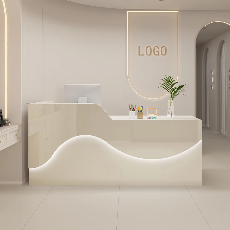 Modern Front Desk Front Desk Front Desk Matte Cream Style Simple Beauty Salon Checkout page
Modern Front Desk Front Desk Front Desk Matte Cream Style Simple Beauty Salon Checkout page