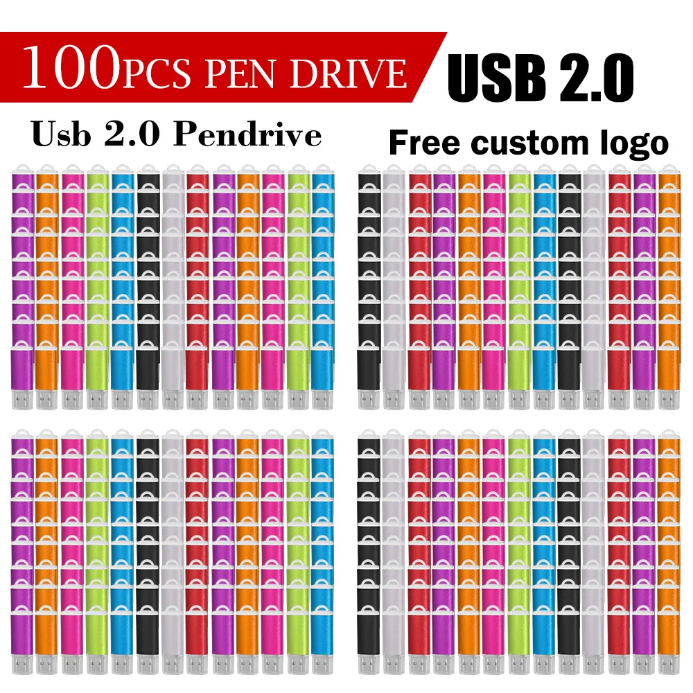 100PCS/LOT USB 2.0 Flash Drive 128GB Pen Drive Metal Pendrive 2.0 4GB 8GB 16GB 32GB 64GB Memory Disk Free Custom Logo USB Sticks
100PCS/LOT USB 2.0 Flash Drive 128GB Pen Drive Metal Pendrive 2.0 4GB 8GB 16GB 32GB 64GB Memory Disk Free Custom Logo USB Sticks