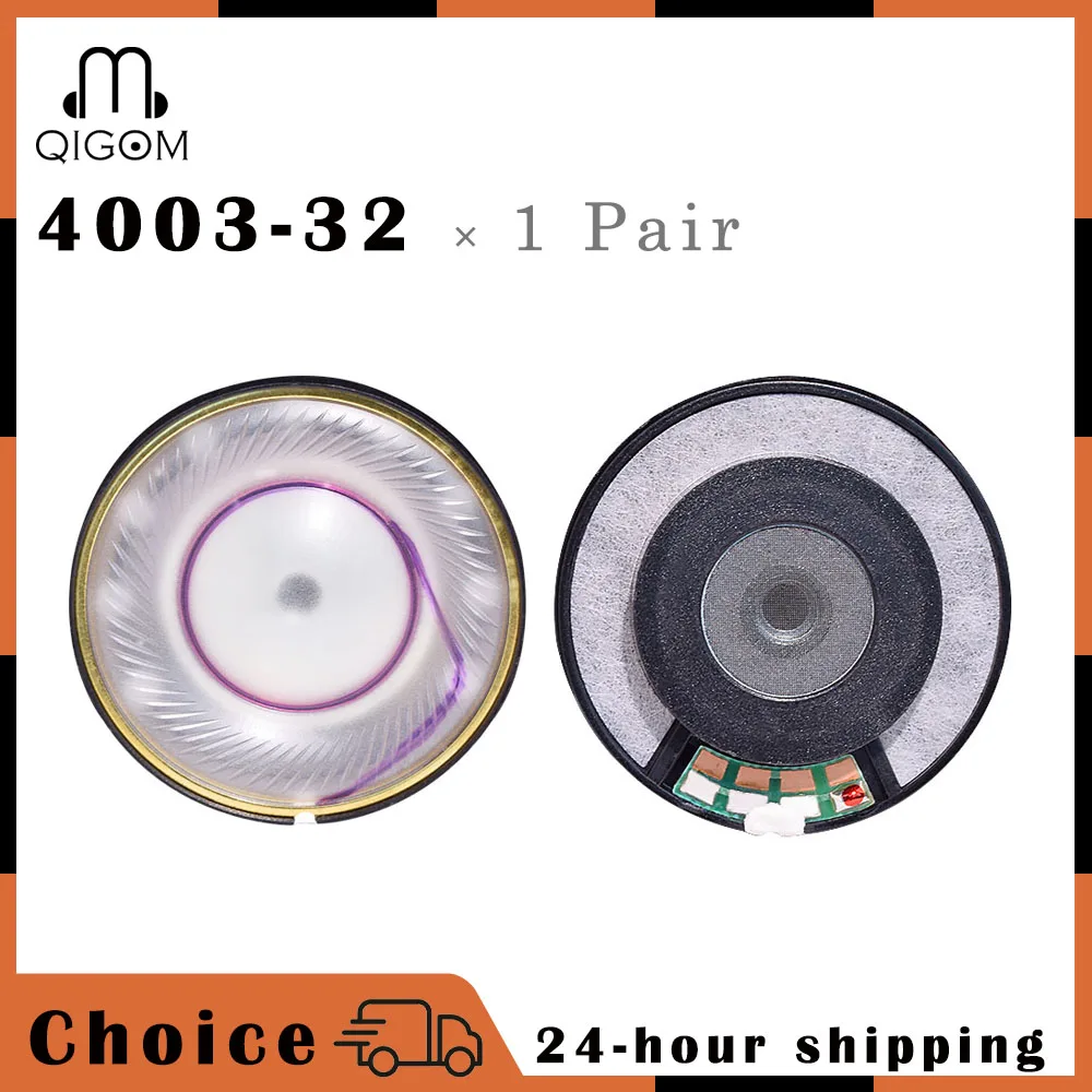 QIGOM Bass Earphone Units Headphone DIY Horn 40MM Driver 32Ω 120dB N42 Magnetic Iron DIY Earphone Part 4003-32 1 Pair
QIGOM Bass Earphone Units Headphone DIY Horn 40MM Driver 32Ω 120dB N42 Magnetic Iron DIY Earphone Part 4003-32 1 Pair