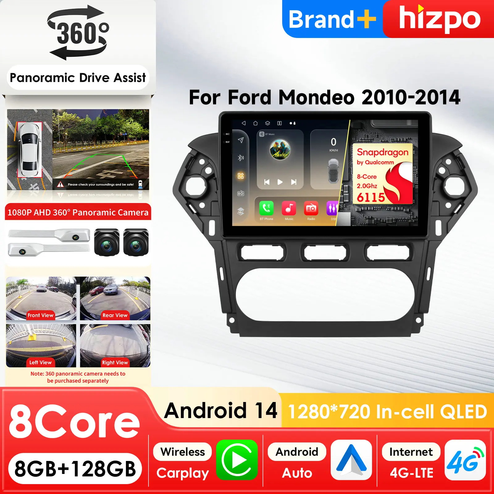 Hizpo Stereo AI Intelligent Screen Android Car Multimedia Player for Ford Mondeo 2010 - 2014 GPS Carplay 4G Head Unit Snapdragon
Hizpo Stereo AI Intelligent Screen Android Car Multimedia Player for Ford Mondeo 2010 - 2014 GPS Carplay 4G Head Unit Snapdragon
