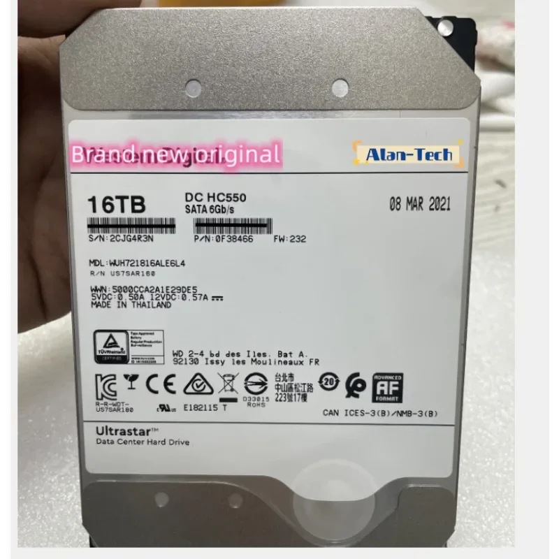 National line 16T hard disk WUH721816ALE6L4 DC HC550 enterprise mechanical hard disk 16Tb 90% new
National line 16T hard disk WUH721816ALE6L4 DC HC550 enterprise mechanical hard disk 16Tb 90% new