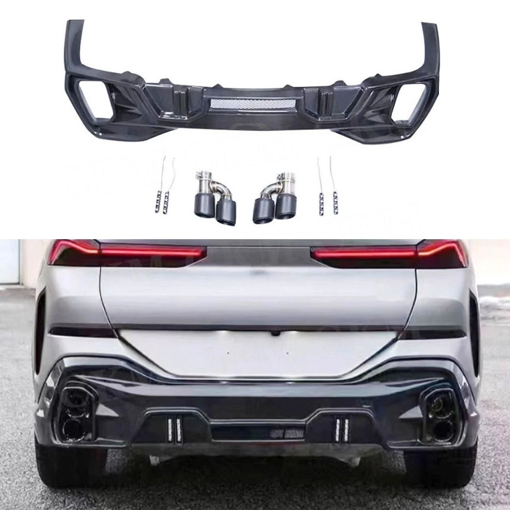 Carbon Fiber Car Rear Lip Exhaust Tips Splitter for BMW X6 G06 M Sport 2020-2023 L Style Rear Bumper Diffuser Splitters Spoiler
Carbon Fiber Car Rear Lip Exhaust Tips Splitter for BMW X6 G06 M Sport 2020-2023 L Style Rear Bumper Diffuser Splitters Spoiler