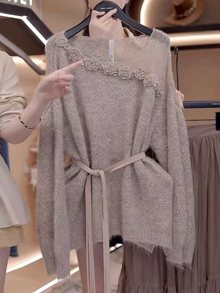 Ladies Soft Long Sve Knitted Sweater Lazy Sle Loose Fit Autumn Winter New Arrival Faionable Comfortable Casual Top
Ladies Soft Long Sve Knitted Sweater Lazy Sle Loose Fit Autumn Winter New Arrival Faionable Comfortable Casual Top