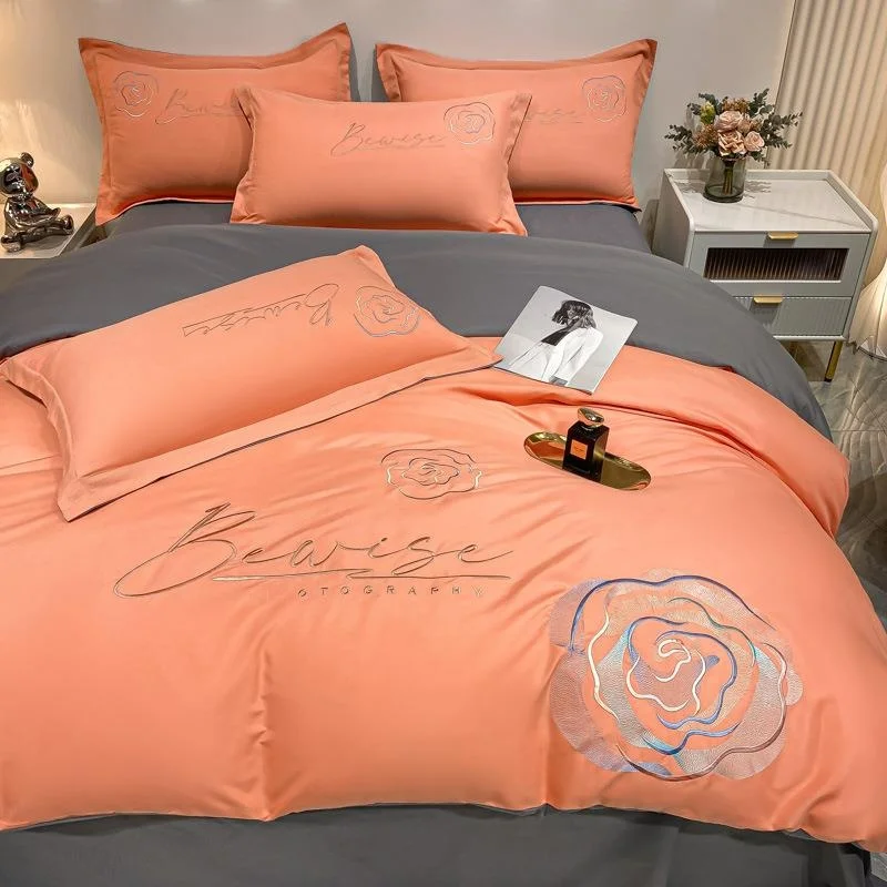 New Arrival Skin-friendly Elegant Cotton Embroidered Three-piece Bedding Set Thick Duvet Cover Sheet for Student Dormitory
New Arrival Skin-friendly Elegant Cotton Embroidered Three-piece Bedding Set Thick Duvet Cover Sheet for Student Dormitory