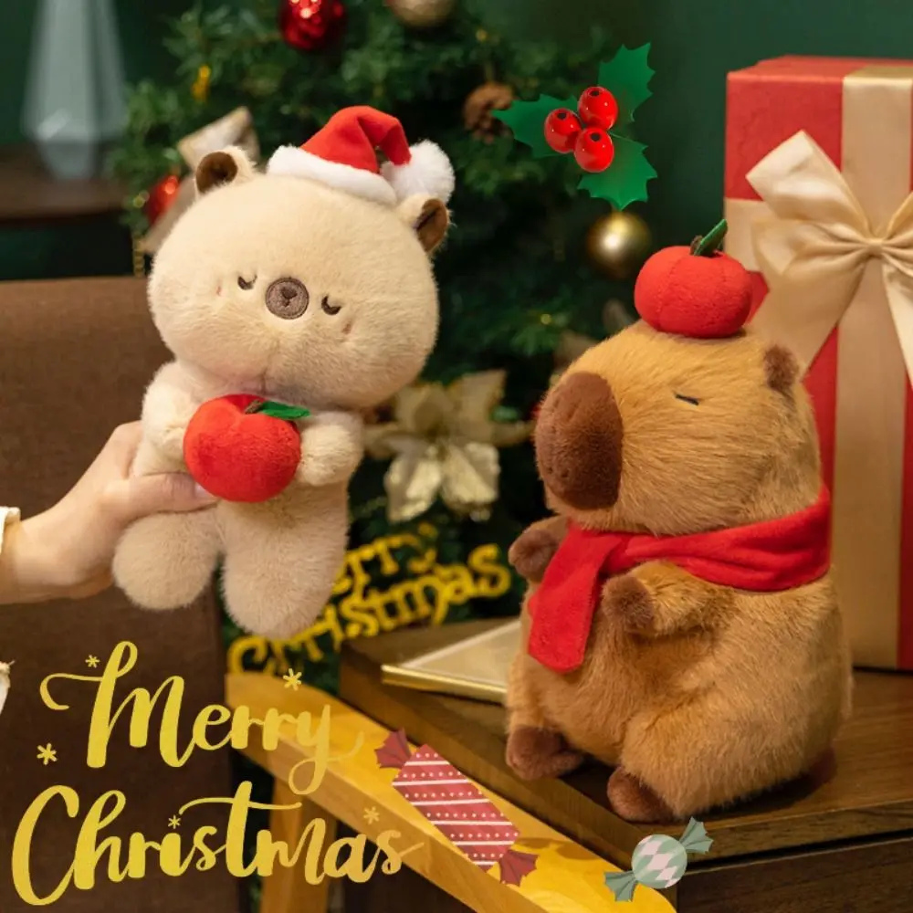 Dress Up Christmas Capybara Plush Doll with Red Hat Red Scarf Capybara Plush Toy Soft Fluffy Capibara Fluffty Doll Home Decor
Dress Up Christmas Capybara Plush Doll with Red Hat Red Scarf Capybara Plush Toy Soft Fluffy Capibara Fluffty Doll Home Decor