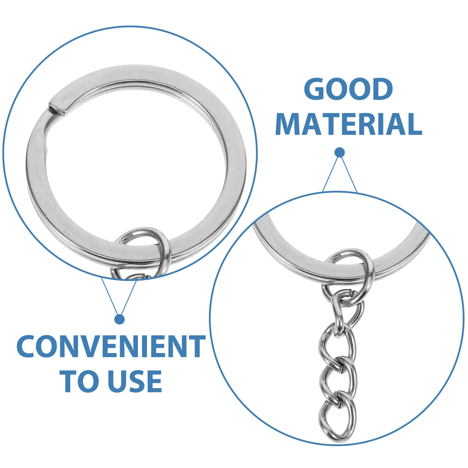20 Pcs Key Ring Split Rings for Keychains Convenient Crafts Accessories Silver Stainless Steel 25mm Jewelry Making Kit 
20 Pcs Key Ring Split Rings for Keychains Convenient Crafts Accessories Silver Stainless Steel 25mm Jewelry Making Kit