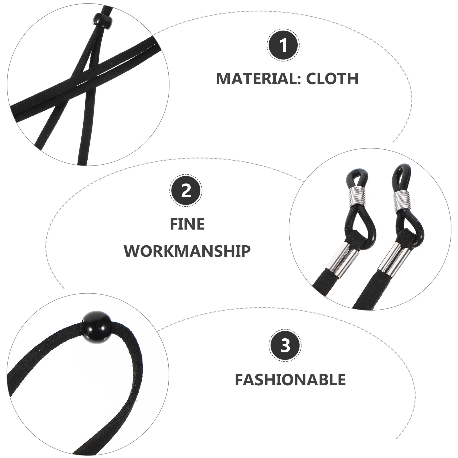 8Pcs Glasses Rope Cloth Eyeglass Chain Durable Eyewear Strap for Glasses Masks Sports Outing Banquet Eyeglass Chain
8Pcs Glasses Rope Cloth Eyeglass Chain Durable Eyewear Strap for Glasses Masks Sports Outing Banquet Eyeglass Chain