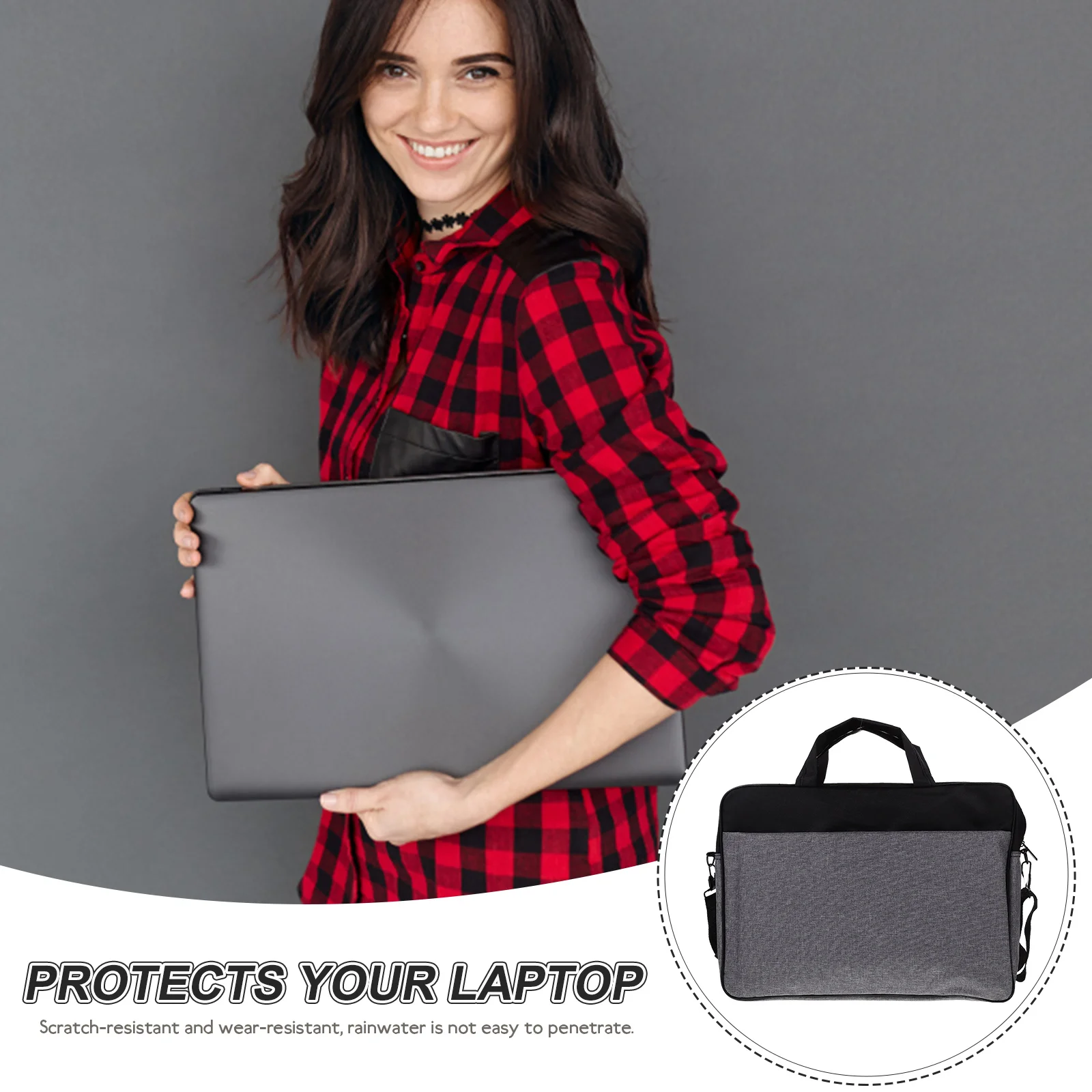 15.6 Inch Laptop Protective Cover Gray Scratch Resistant Wear Portable Notebook Bag Polyester Computer Case Rainwater Proof
15.6 Inch Laptop Protective Cover Gray Scratch Resistant Wear Portable Notebook Bag Polyester Computer Case Rainwater Proof