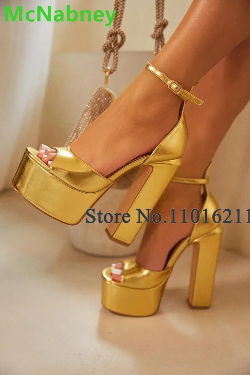 Square Heel Platform Solid Sandals For Female Women 2025 New Arrivals Ankle Buckle Strap Peep Toe Elegant Summer Dress Shoes
Square Heel Platform Solid Sandals For Female Women 2025 New Arrivals Ankle Buckle Strap Peep Toe Elegant Summer Dress Shoes