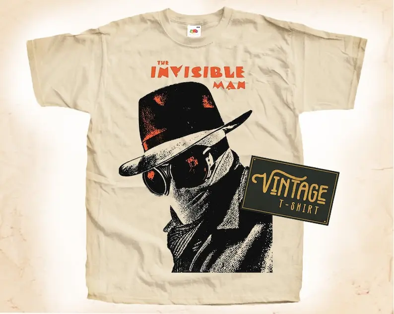 The Invisible Man V1 T shirt Tee Natural Vintage Cotton Movie Poster Beige All Sizes
The Invisible Man V1 T shirt Tee Natural Vintage Cotton Movie Poster Beige All Sizes