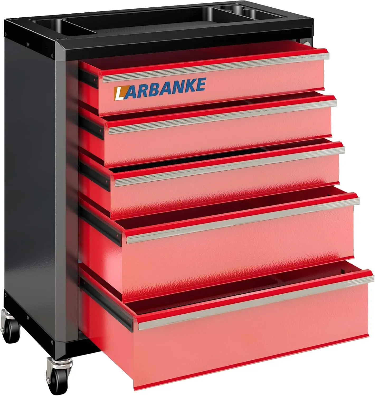 5 Drawer Rolling Tool Chest with 360°Swivel Casters and Locking System,Tool Chest with Waterproof