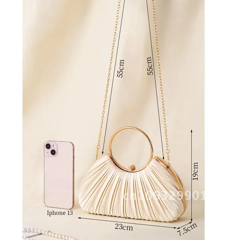 Green Temperament Pleated Evening Bag Elegant Retro Fashion Vintage Beige Handbag Women For Wedding Party Round Circles Clutch
Green Temperament Pleated Evening Bag Elegant Retro Fashion Vintage Beige Handbag Women For Wedding Party Round Circles Clutch