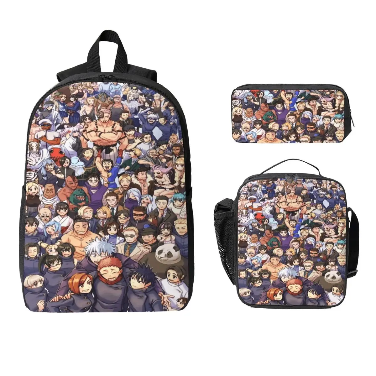 3Pcs Jujutsus Kaisens Theme Backpack Set for Girls Boys Pencil Boxes Bookbag Sets with Lunch Box For School Students Knapsack
3Pcs Jujutsus Kaisens Theme Backpack Set for Girls Boys Pencil Boxes Bookbag Sets with Lunch Box For School Students Knapsack