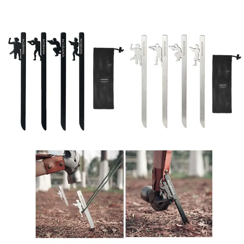 4Pcs Tent Pegs Stakes Nails Canopy Rope Sand Ground for Hiking Outdoor Trip
4Pcs Tent Pegs Stakes Nails Canopy Rope Sand Ground for Hiking Outdoor Trip