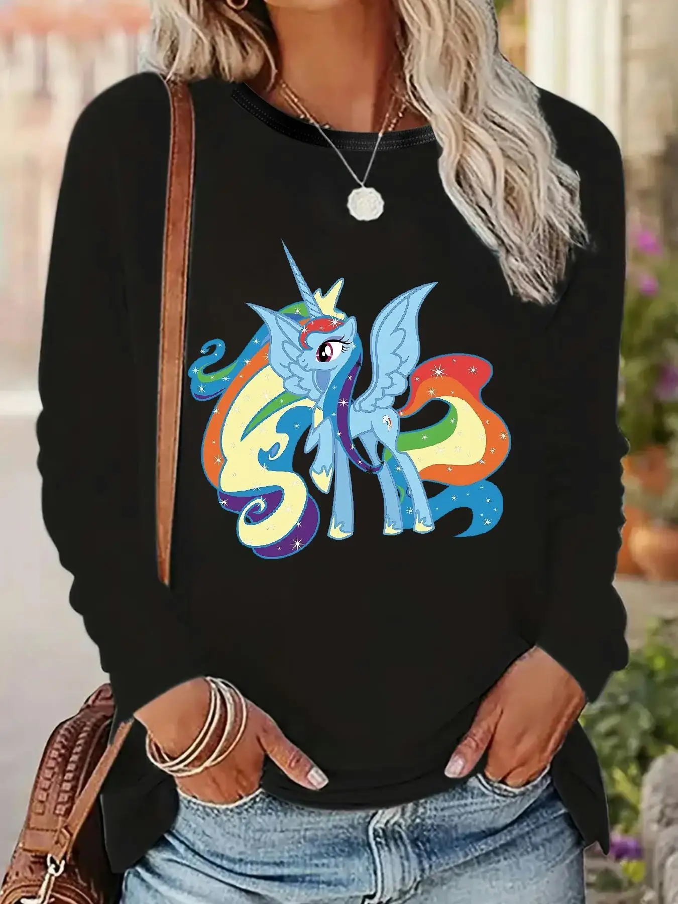 MY LITTLE PONY M26213 (72) Spring And Summer Athleisure Everyday Tops, 95%+5%Elastane Women'S Long Sleeve T-Shirts, Women'S Casu
MY LITTLE PONY M26213 (72) Spring And Summer Athleisure Everyday Tops, 95%+5%Elastane Women'S Long Sleeve T-Shirts, Women'S Casu