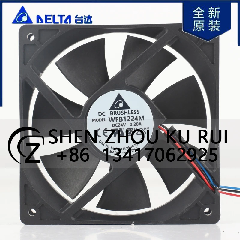 Delta 5V 12V 48V DC24V 0.20A 3-wire WFB1224M AC EC 12025 120x120x25MM 12CM Dual ball bearing high air volume inverter coolingfan
Delta 5V 12V 48V DC24V 0.20A 3-wire WFB1224M AC EC 12025 120x120x25MM 12CM Dual ball bearing high air volume inverter coolingfan