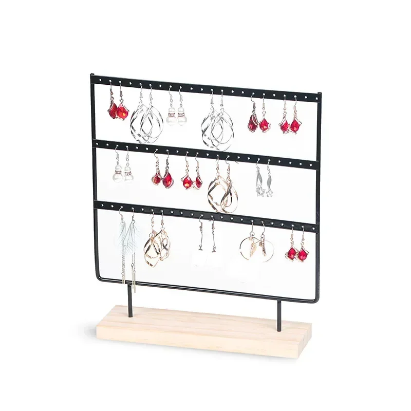 Metal Earring Display Holder Wooden Base Jewelry Ear Stud Storage Shelf Earring Organizer Women Birthday Gift
Metal Earring Display Holder Wooden Base Jewelry Ear Stud Storage Shelf Earring Organizer Women Birthday Gift