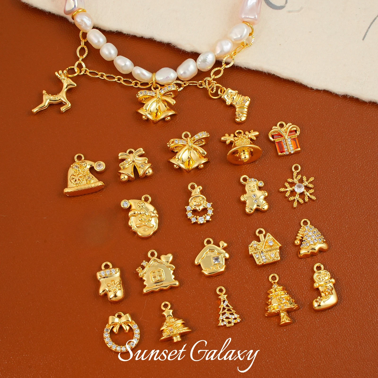 18k Christmas Series Bell Snowman Gloves Hat Handmade Beaded DIY Material Bracelet Necklace Jewelry Accessories
18k Christmas Series Bell Snowman Gloves Hat Handmade Beaded DIY Material Bracelet Necklace Jewelry Accessories