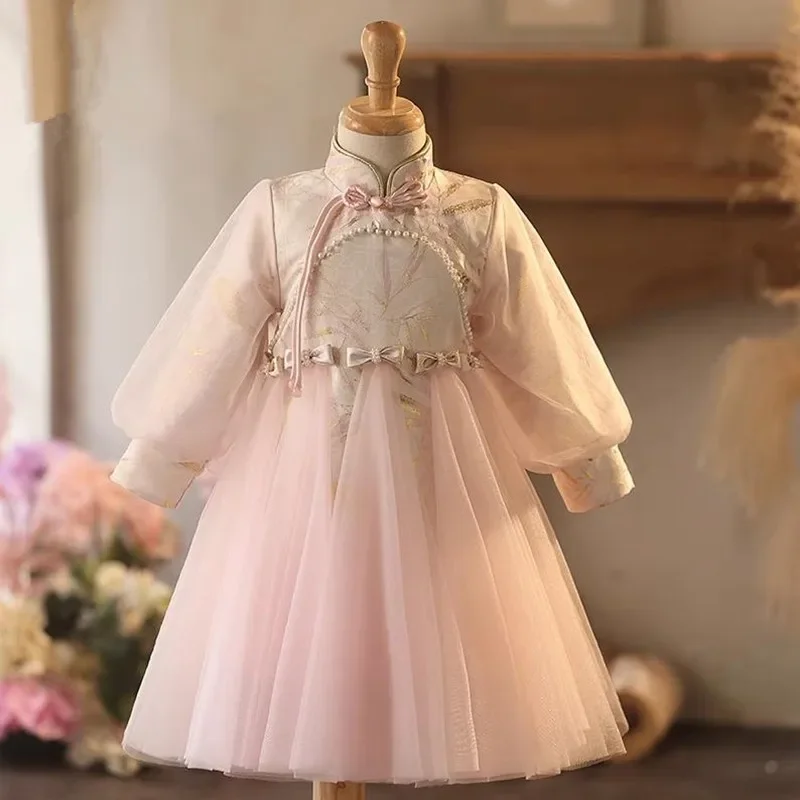 Chinese Style Children's Evening Gown Host Piano Performance Birthday Baptism Party Girls Dresses A4348 Vestidos
Chinese Style Children's Evening Gown Host Piano Performance Birthday Baptism Party Girls Dresses A4348 Vestidos