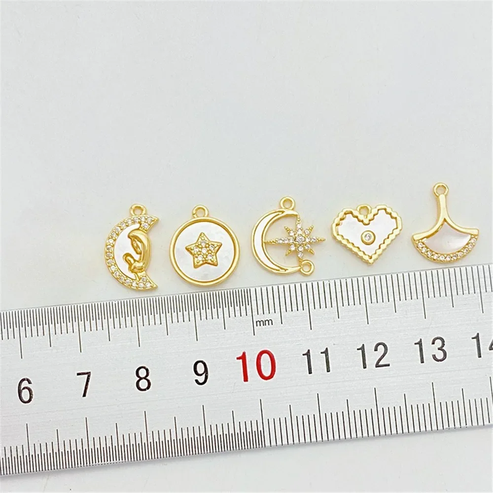 14K Gold-plating Zirconium Shell Love Water Drop Pendant Handmade DIY Bracelet Necklace Jewelry Accessories
14K Gold-plating Zirconium Shell Love Water Drop Pendant Handmade DIY Bracelet Necklace Jewelry Accessories