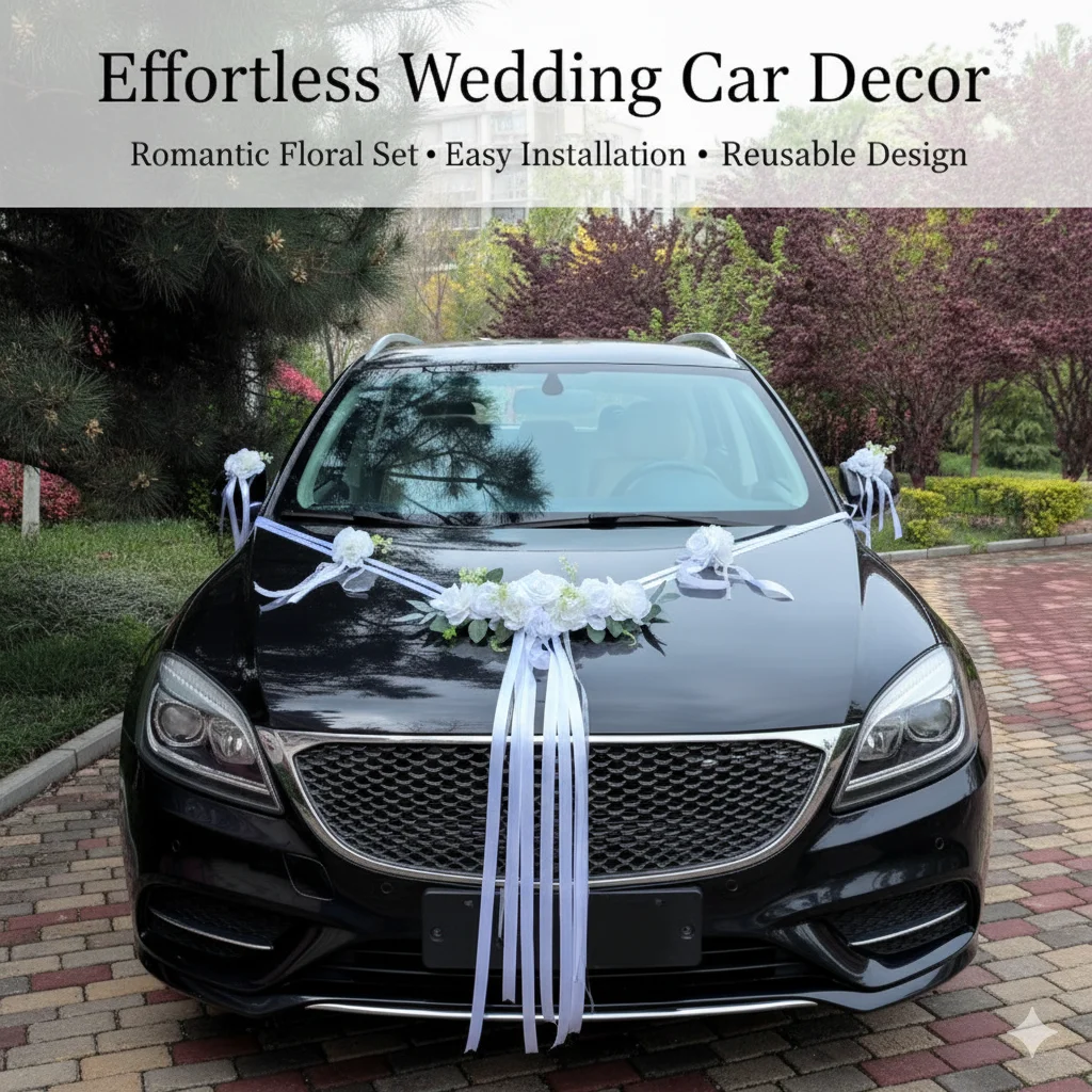 Wedding Car Decoration Set White Rose Hydrangea Ribbon Kit With Side Mirror Flowers Easy Install Reusable Wedding Supplies
Wedding Car Decoration Set White Rose Hydrangea Ribbon Kit With Side Mirror Flowers Easy Install Reusable Wedding Supplies