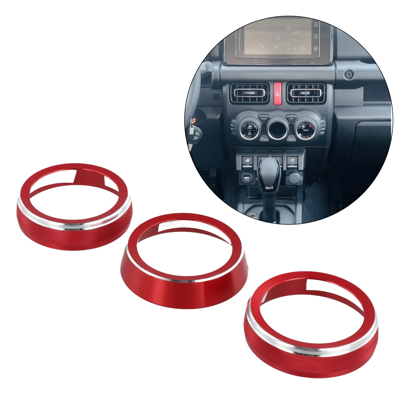 Aluminum Alloy Ring Red Air Conditioning Trim Ring Quick Clip-On Installation Sporty Interior Design Stylish Appearance Upgrade
Aluminum Alloy Ring Red Air Conditioning Trim Ring Quick Clip-On Installation Sporty Interior Design Stylish Appearance Upgrade