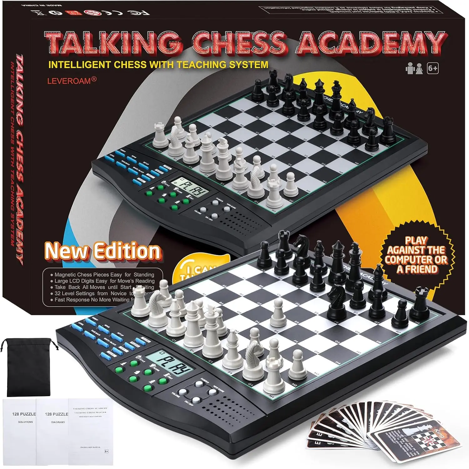Electronic Chess Board with Voice Teaching, Magnetic Pieces, ELO 2000
Electronic Chess Board with Voice Teaching, Magnetic Pieces, ELO 2000