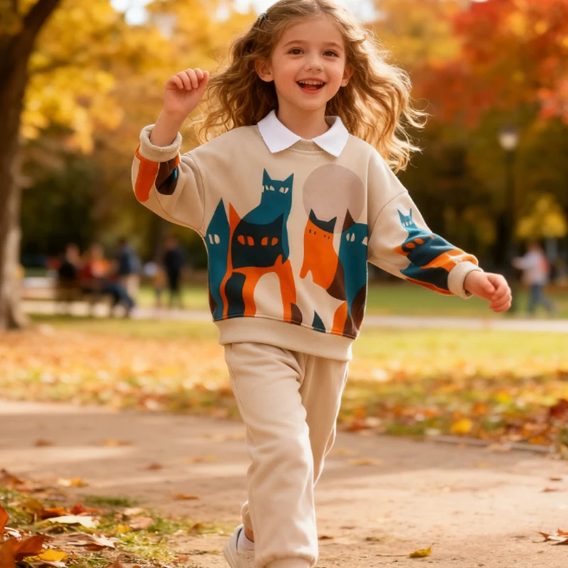 Children's Clothing Spring Autumn Teenager Boys Girls Printed Long Sleeve Tops Casual Fashion Clothes Cat Printed Sport Outfits
Children's Clothing Spring Autumn Teenager Boys Girls Printed Long Sleeve Tops Casual Fashion Clothes Cat Printed Sport Outfits