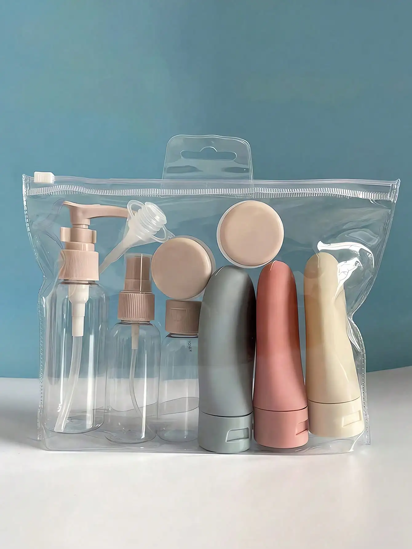 11pcs/Set Travel Cosmetic Lotion Refillable Bottle Set Empty Liquid Container Toiletries Travel Bottles Set Leakproof Squeezable For Shampoo Body Lotion Bath Shower Gel Subpackage Bottle Living RoomBedroom Bathroom Home Decor Travel Stuff Essentials
11pcs/Set Travel Cosmetic Lotion Refillable Bottle Set Empty Liquid Container Toiletries Travel Bottles Set Leakproof Squeezable For Shampoo Body Lotion Bath Shower Gel Subpackage Bottle Living RoomBedroom Bathroom Home Decor Travel Stuff Essentials