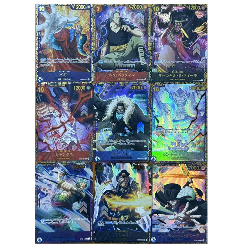 Набор из 9 шт. коллекционных карточек One Piece OP Gol D Roger Silvers Rayleigh, сделанных своими руками, с цветным эффектом, для аниме-игр, подарок, игрушка, 63*88 мм
Набор из 9 шт. коллекционных карточек One Piece OP Gol D Roger Silvers Rayleigh, сделанных своими руками, с цветным эффектом, для аниме-игр, подарок, игрушка, 63*88 мм