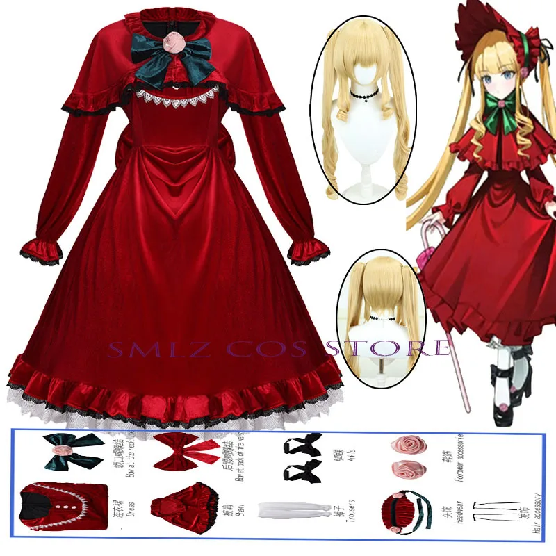 Shinku Cosplay Costume Anime Rose Maiden Cosplay Reiner Rubin Women Red Princess Dress Wig Set Halloween Party Outfit for
Shinku Cosplay Costume Anime Rose Maiden Cosplay Reiner Rubin Women Red Princess Dress Wig Set Halloween Party Outfit for