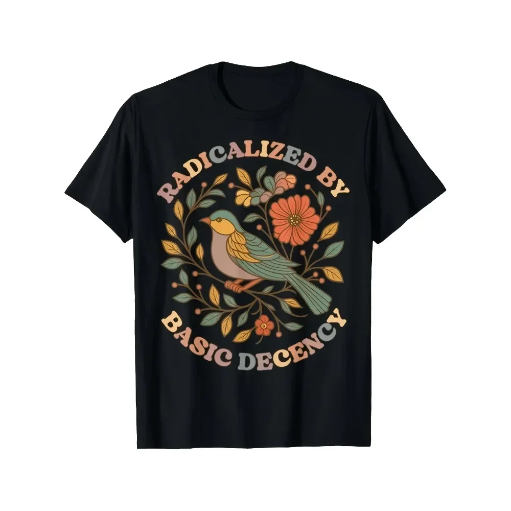 Radicalized By Basic Decency Floral Social Justice Unisex T-Shirt | Fashion Casual Oversized Graphic Tee, All-Season, Vintage
Radicalized By Basic Decency Floral Social Justice Unisex T-Shirt | Fashion Casual Oversized Graphic Tee, All-Season, Vintage
