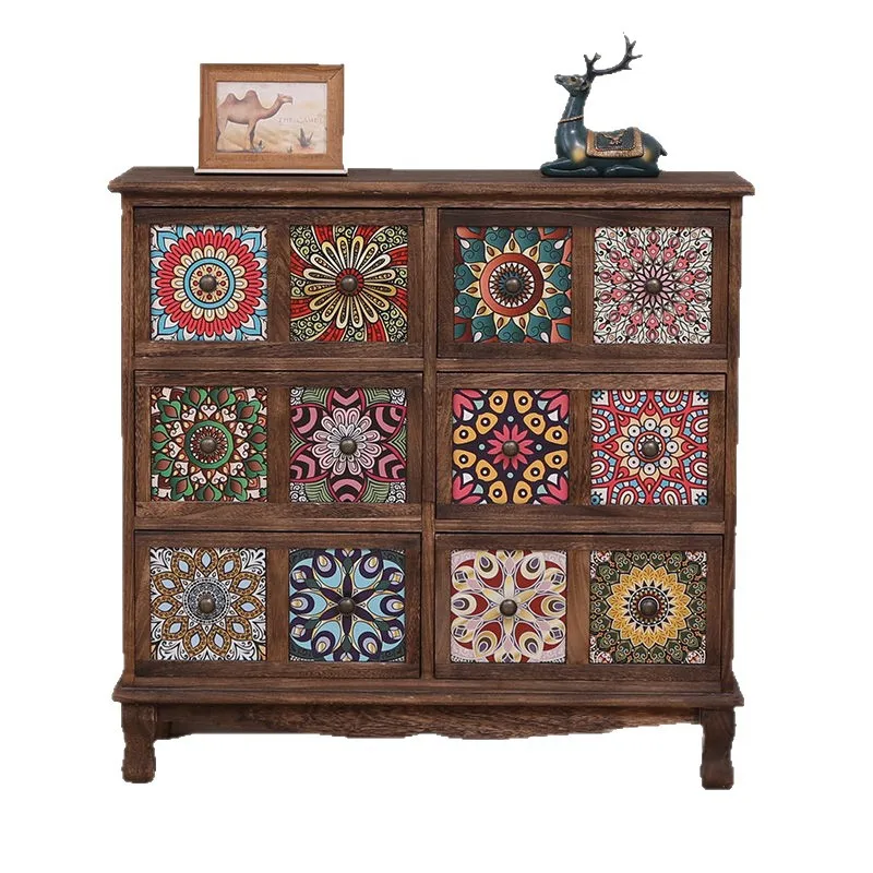 American solid wood locker retro living room chest cabinet painted drawer storage cabinet
American solid wood locker retro living room chest cabinet painted drawer storage cabinet