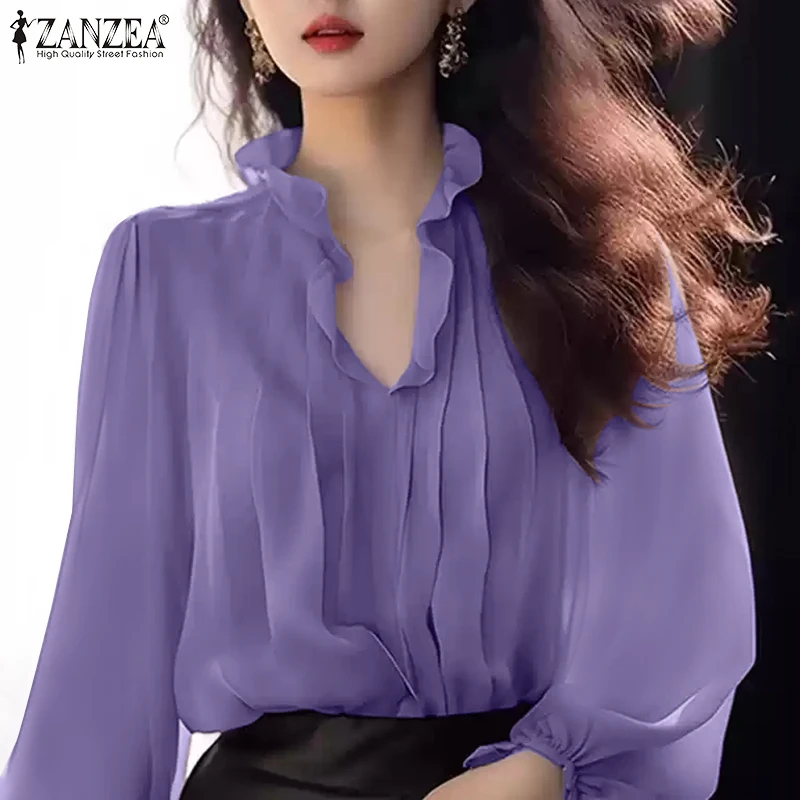 ZANZEA женская рабочая блузка OL модные рубашки с длинными пышными рукавами топы с рюшами и вышивкой на шее винтажная плиссированная туника праздничный однотонный топ
ZANZEA женская рабочая блузка OL модные рубашки с длинными пышными рукавами топы с рюшами и вышивкой на шее винтажная плиссированная туника праздничный однотонный топ