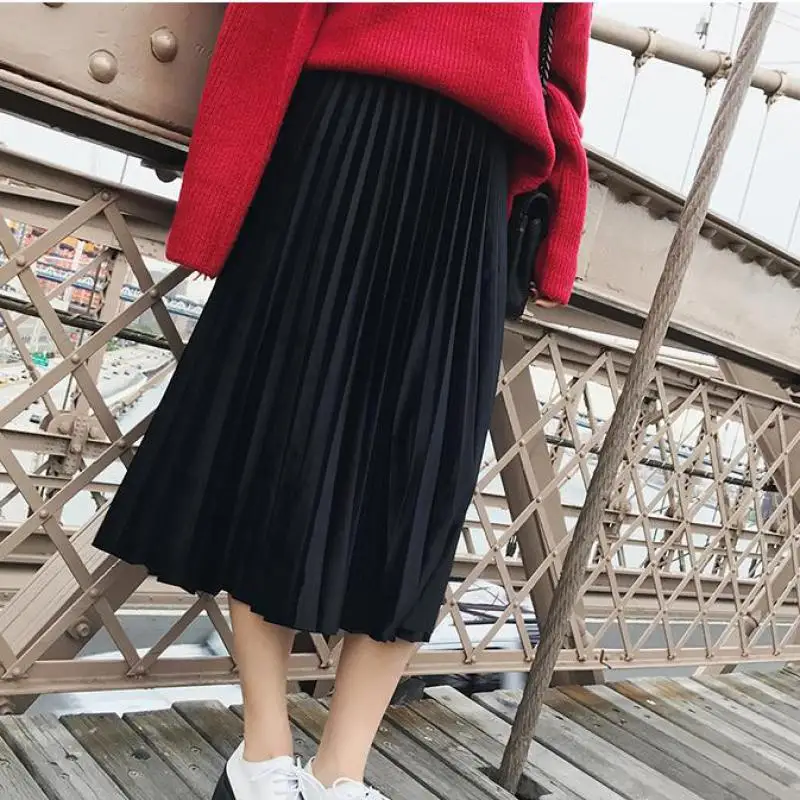 New Autumn And Winter High Waisted Skinny Female Velvet Skirt Pleated Skirts Pleated Skirt Free Shipping
New Autumn And Winter High Waisted Skinny Female Velvet Skirt Pleated Skirts Pleated Skirt Free Shipping
