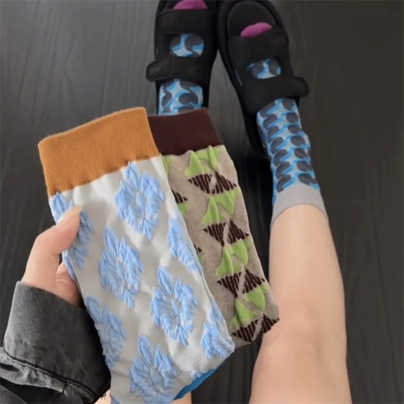 Women's Socks Korean Relief Retro Harajuku Sweet Diamond Grid Versatile Summer High-quality Trendy Socks For Girl Wholesale
Women's Socks Korean Relief Retro Harajuku Sweet Diamond Grid Versatile Summer High-quality Trendy Socks For Girl Wholesale