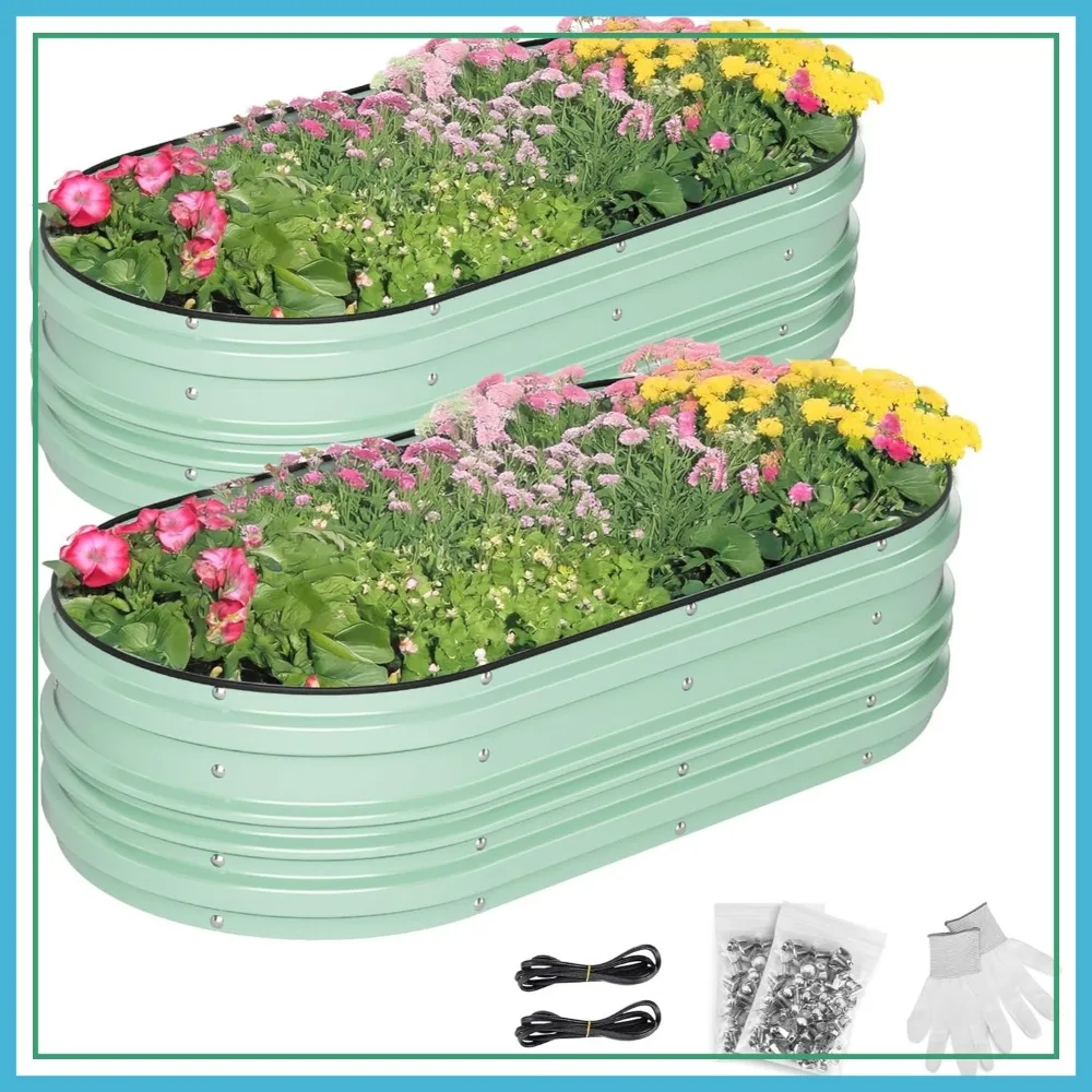 2PK 4x2x1ft Galvanized Raised Garden Bed Set, Rust & Corrosion Protection, Easy Assembly, Safe Edge, Ideal for Vegetables & Flowers
2PK 4x2x1ft Galvanized Raised Garden Bed Set, Rust & Corrosion Protection, Easy Assembly, Safe Edge, Ideal for Vegetables & Flowers