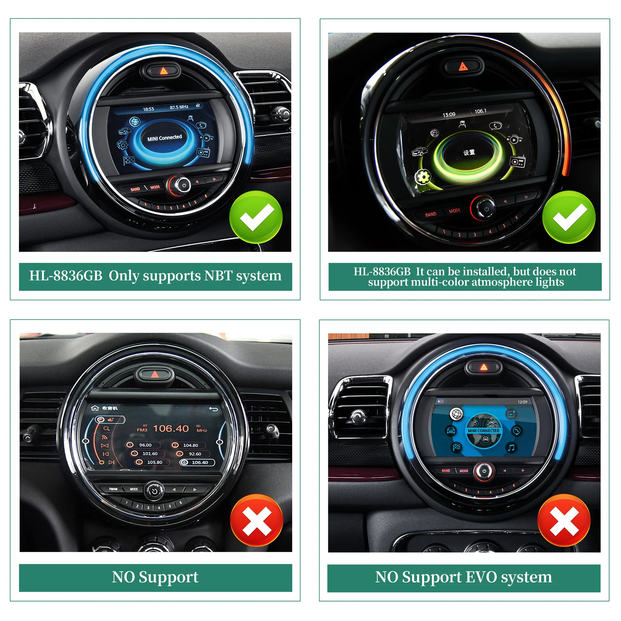 ODTOPCAR 7-дюймовый Apple CarPlay обновленный экран для BMW MINI Cooper F56 NBT GPS-навигация Сенсорный экран Android Авто WIFI Bluetooth
ODTOPCAR 7-дюймовый Apple CarPlay обновленный экран для BMW MINI Cooper F56 NBT GPS-навигация Сенсорный экран Android Авто WIFI Bluetooth