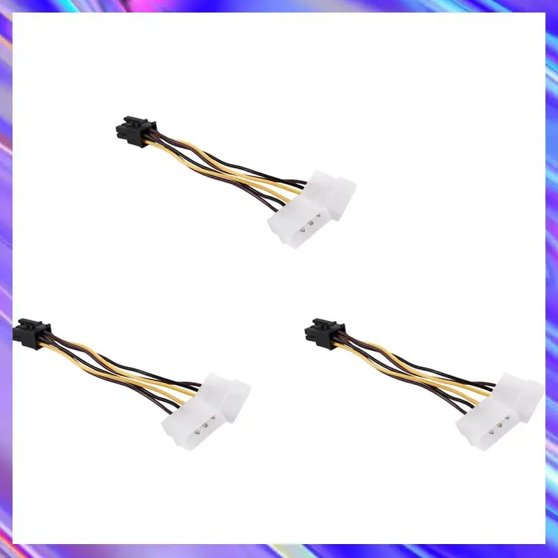 3X A двойной 4-контактный разъем Molex IDE на 6-контактный разъем питания графической карты PCI-E, кабель-адаптер
3X A двойной 4-контактный разъем Molex IDE на 6-контактный разъем питания графической карты PCI-E, кабель-адаптер